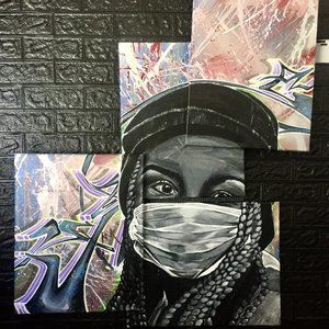 Original Graffiti Art Signed Canvas